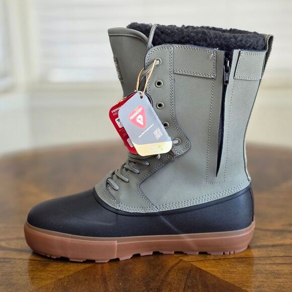 DC Reach Snow Boots Grey Black Men's Size 9 Primaloft Fur Insulated Lace-Up New - Picture 8 of 15